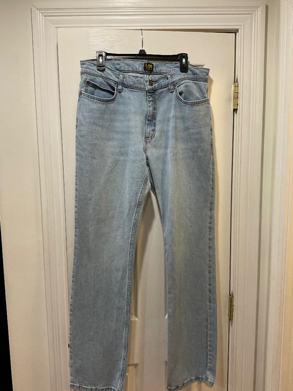Lee Regular Fit Men’s Light Wash Stretch Denim Jeans Size: 34x34. Pre Owned